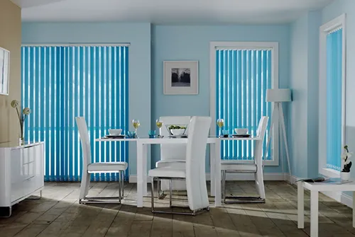 vertical slate blinds blue