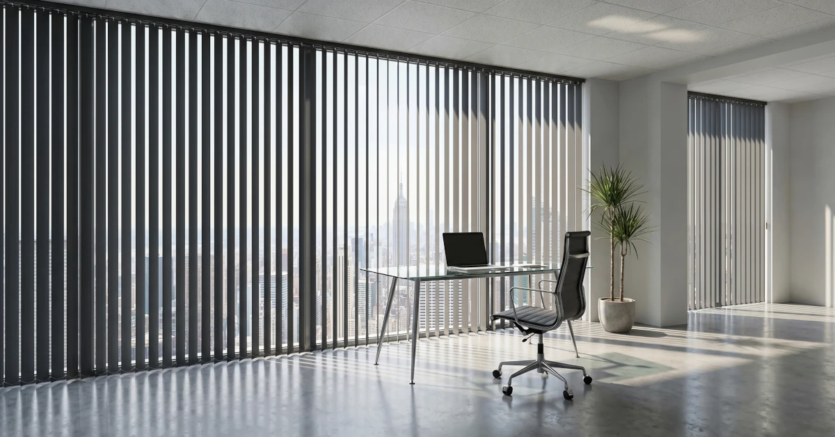 cortinas lamas verticales grandes ventanales