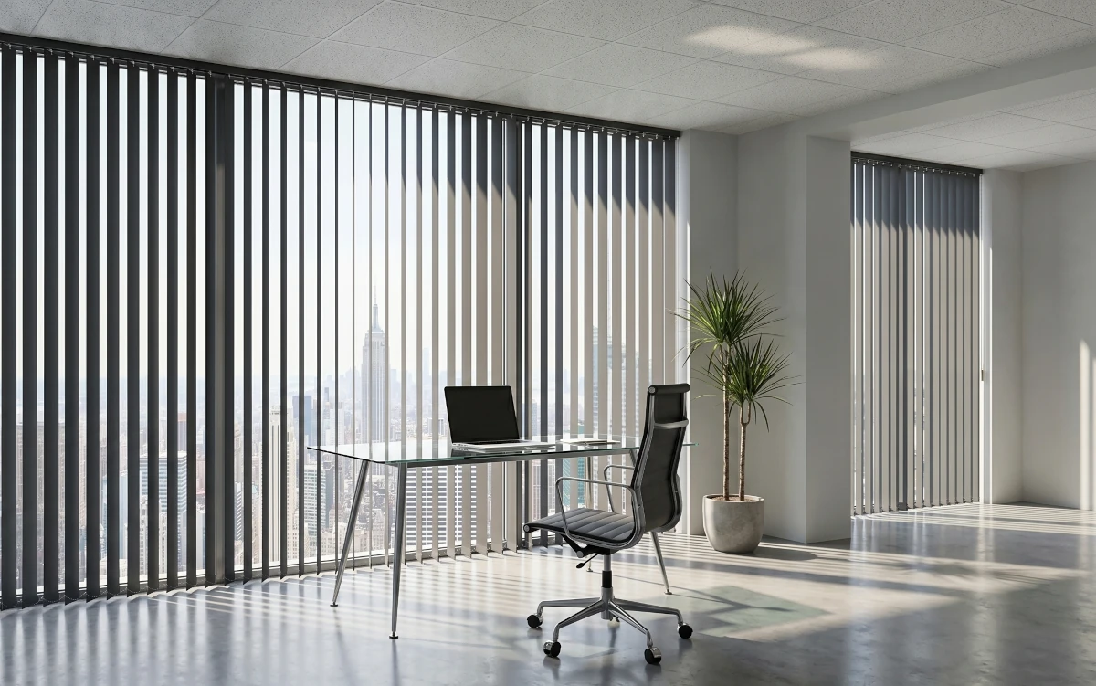 cortinas verticales lamas despacho oficina