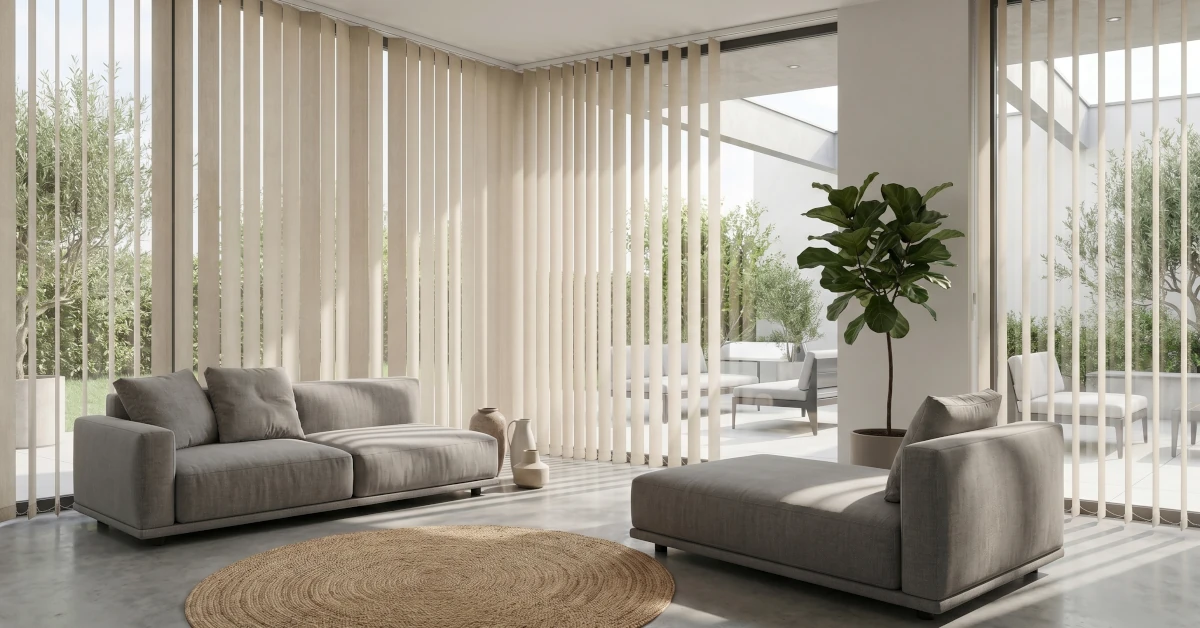 cortinas verticales living room