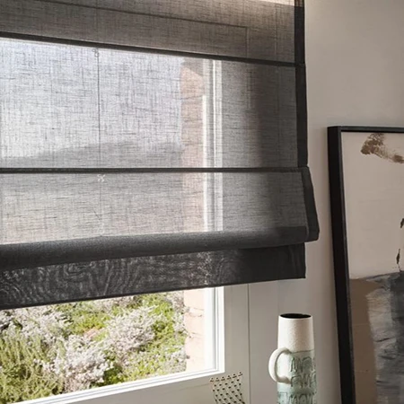 Custom Roman blinds for large windows in Málaga