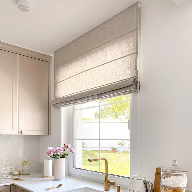 Soft Roman Shades Costa del Sol
