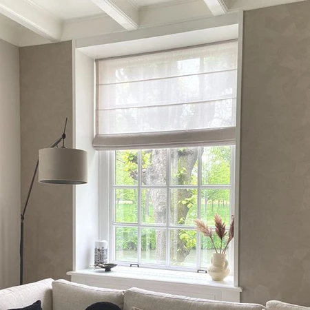 Natural Linen Roman Shades