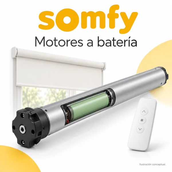 estores con motores a bateria somfy