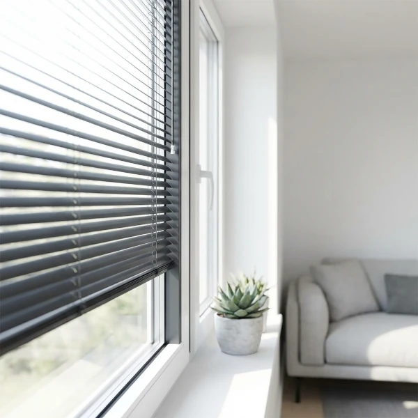 persianas venecianas de aluminio gris antracita