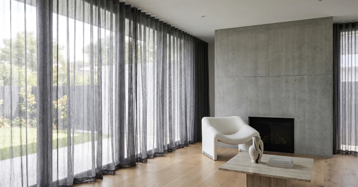 Elegant Perfect Wave curtains for modern Costa del Sol villa